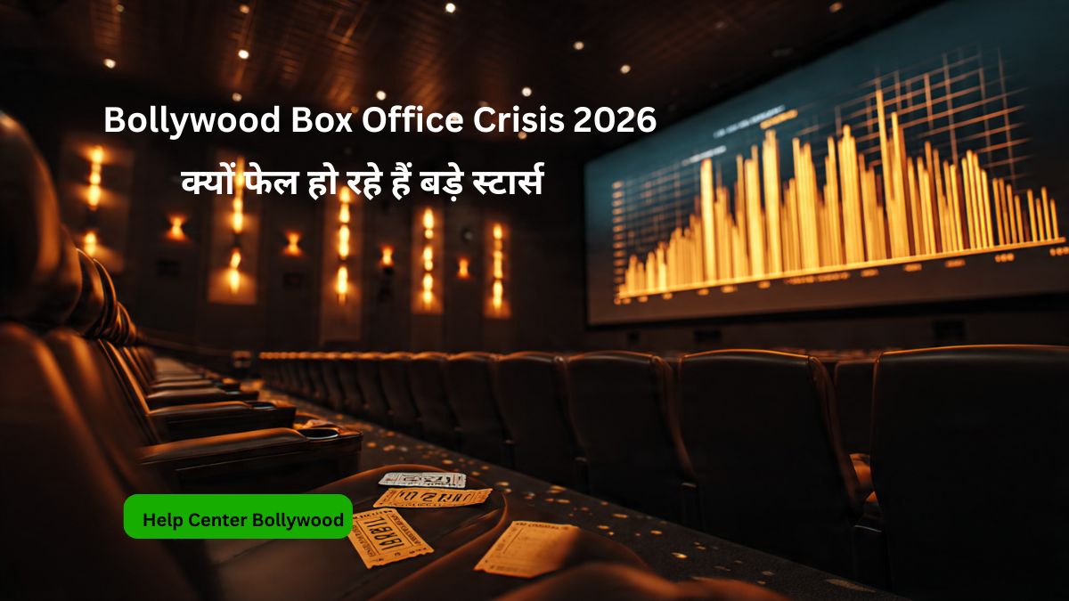 Bollywood Box Office Crisis 2026 showing empty cinema hall and declining box office trend