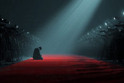 Bollywood fame vs struggle symbolic cinematic artwork showing reality behind stardom