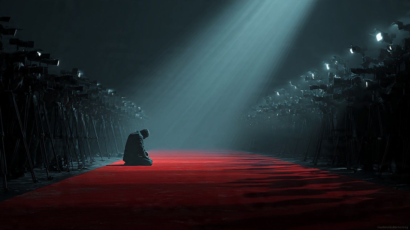 Bollywood fame vs struggle symbolic cinematic artwork showing reality behind stardom