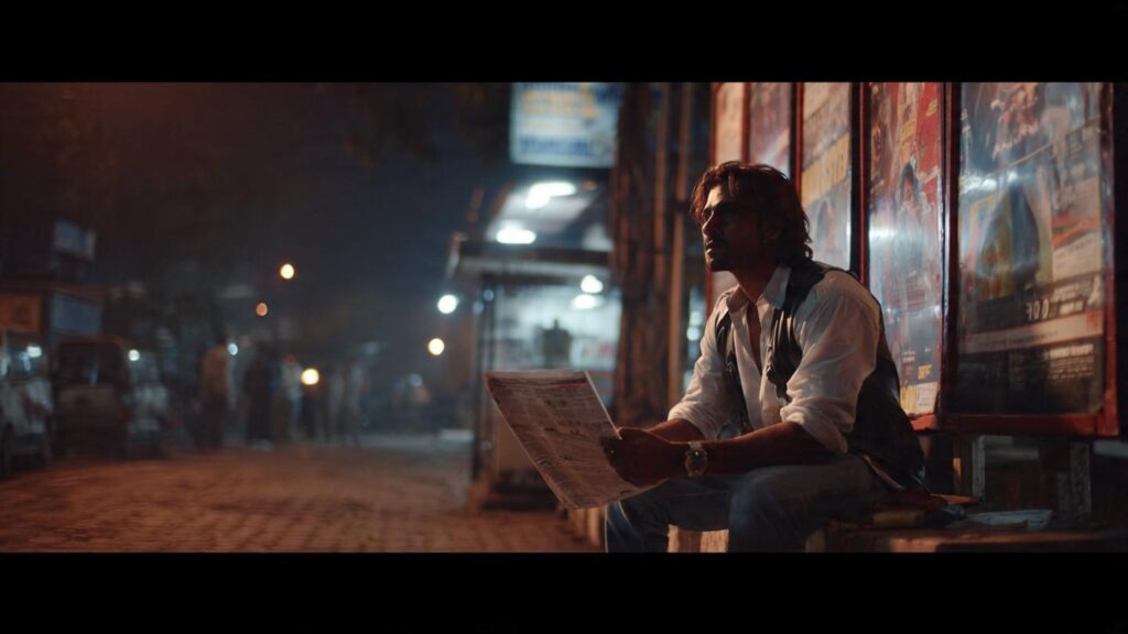 Talented Bollywood actor waiting outside Mumbai film studio during struggle phase