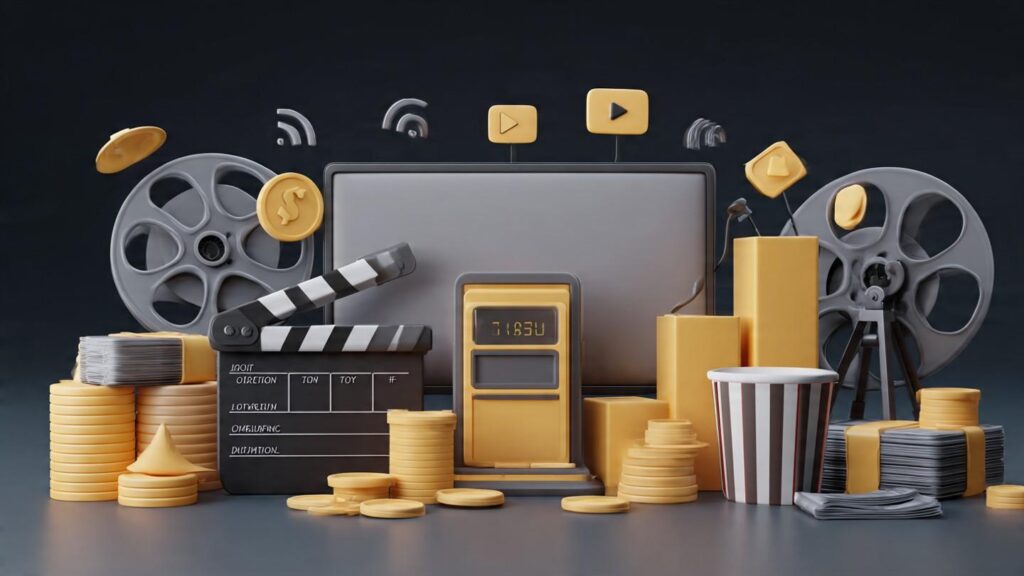 Comparison of movie revenue from box office ticket sales and OTT streaming platforms in the modern film industry.