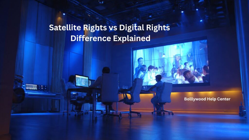 Difference between satellite rights and digital rights in film industry explained with TV and OTT concept