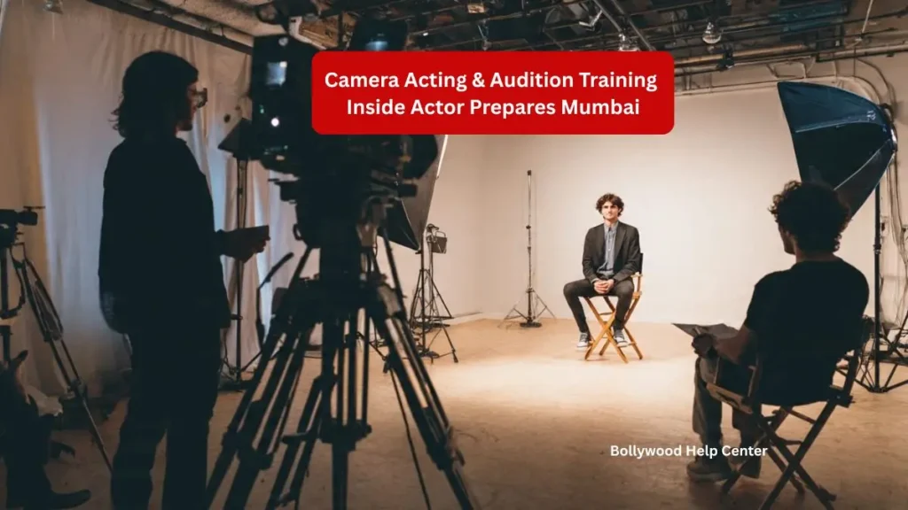 Students receiving camera acting and audition training at a professional acting institute in Mumbai