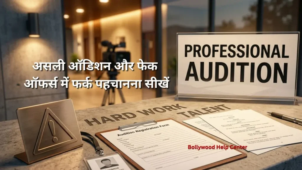 Professional film audition setup without celebrity resemblance