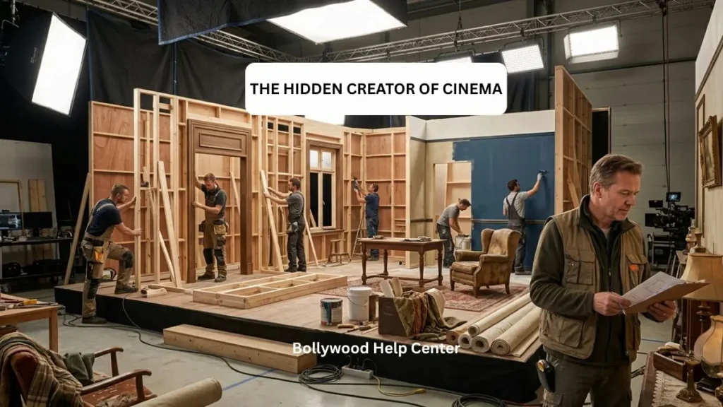 Movie set being designed under the supervision of an Art Director.