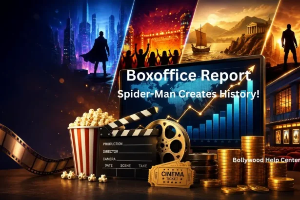 Boxoffice Report showing worldwide box office trends with Spider-Man, Dhamaal 4, The Odyssey and Jana Nayagan analysis