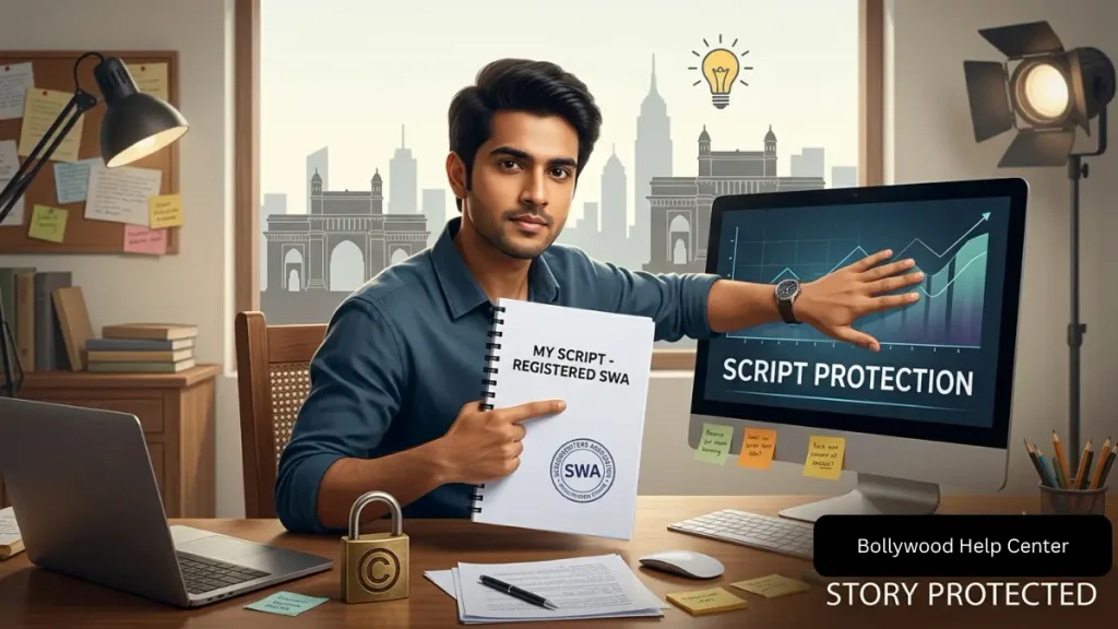 Bollywood Script Theft- "बॉलीवुड में स्क्रिप्ट चोरी से बचने के लिए SWA रजिस्ट्रेशन और स्क्रिप्ट सुरक्षा का तरीका बताता हुआ लेखक"