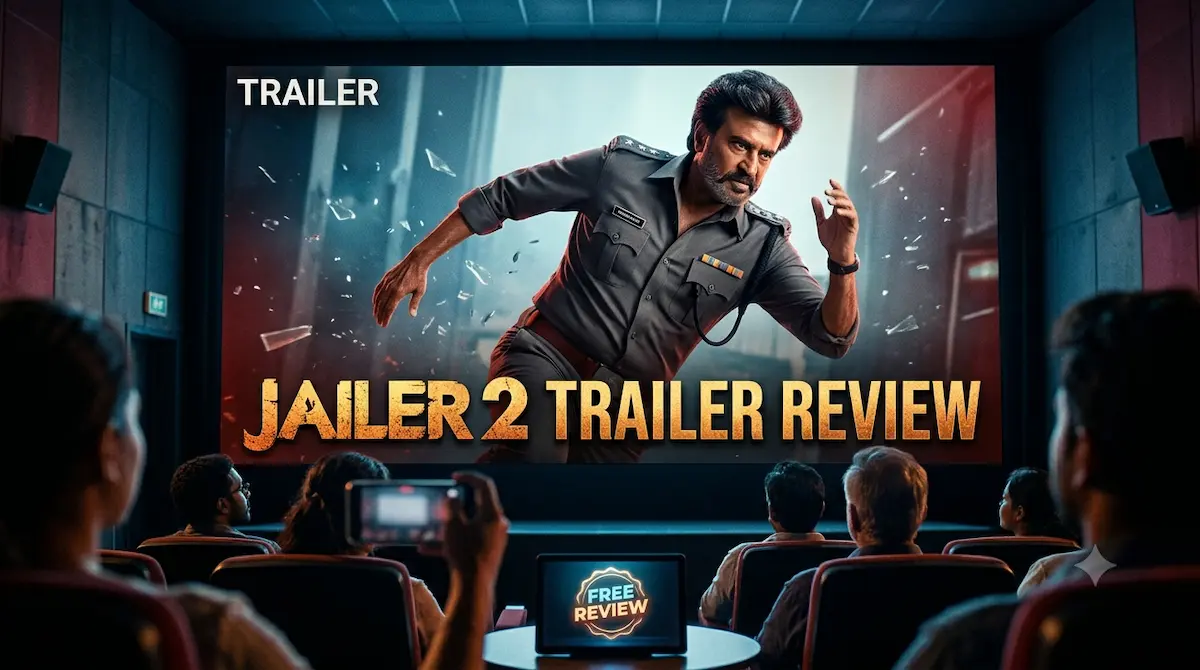 Jailer 2 trailer review featured image featuring Rajinikanth in cinema hall